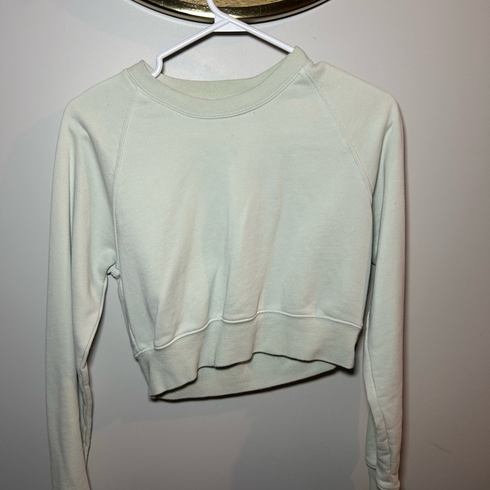 TNA Light Green Cropped Sweatshirt